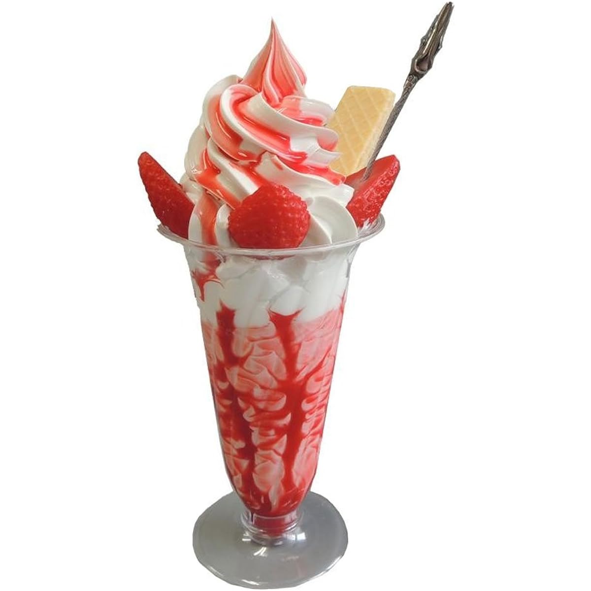 Food sample memo/photo clip made by Japanese craftsmen Strawberry parfait IP-404