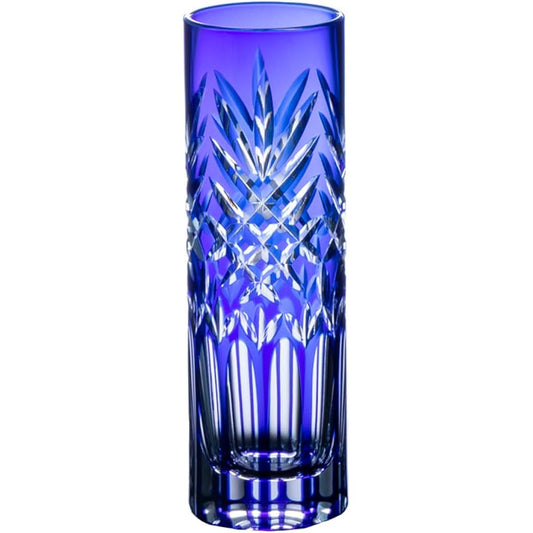 NARUMI Vase Single Flower Vase Glassworks Deone 17.5cm Blue Stylish Cool Gift Box Included GW6073-524BL