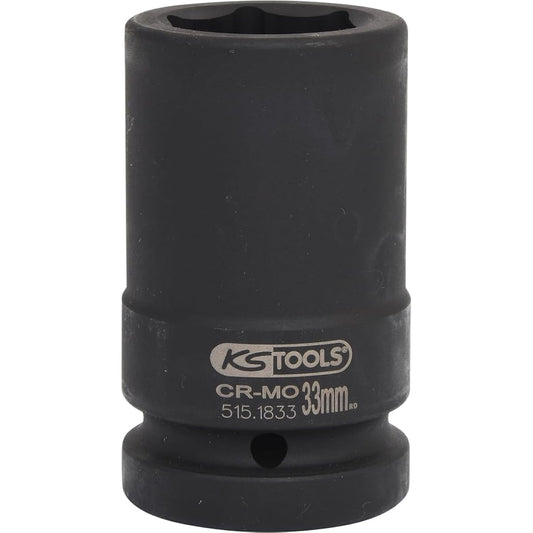 KS TOOLS Hexagon impact socket deep 1" 33mm 515.1833