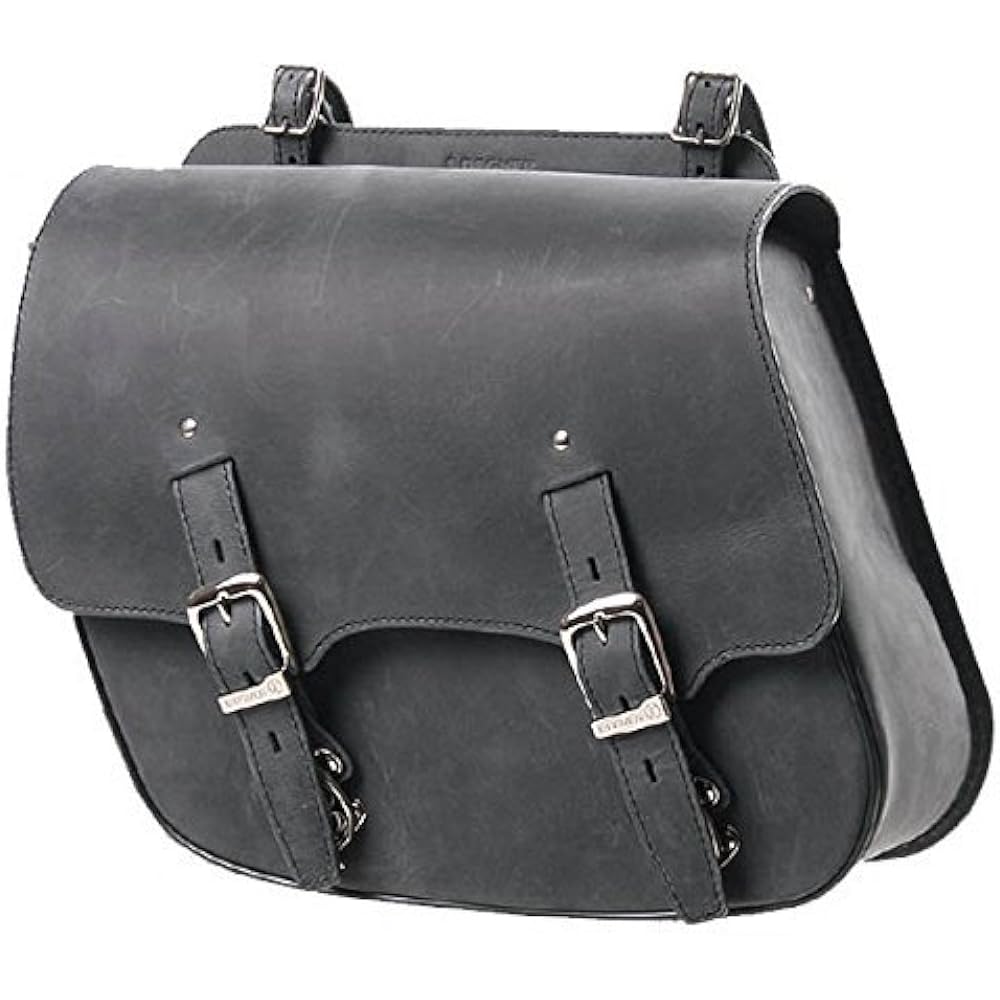 DEGNER Saddle bag that maintains your silhouette Leather saddle bag Black SB-60IN