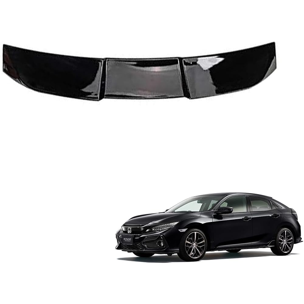 CATYA CV145 Civic Compatible Hatchback Sports Spoiler, Rear Wing (Black)
