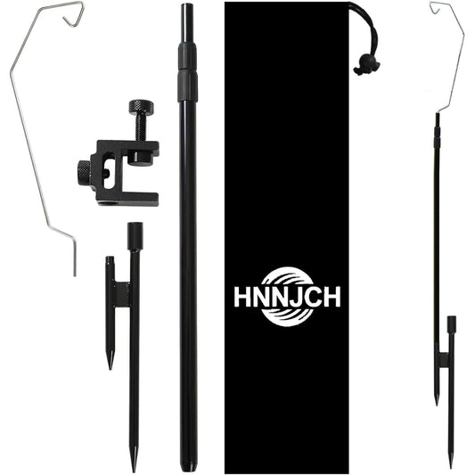 HNNJCH Lantern Stand Lantern Pole Lantern Hanger [2024 Improved Model] For both clamp type and drive-in type, lightweight, aluminum alloy, camping lantern stand, table, tabletop, storage bag included