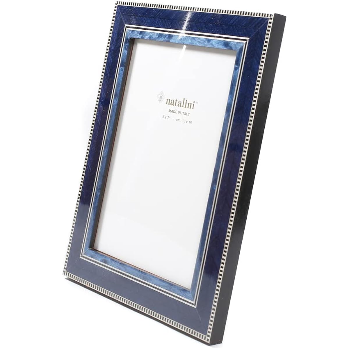 NATALINI Made in Italy Natalini Photo Frame Handmade Bergamo Blue/Blue/Blue Interior Wooden Photo Frame