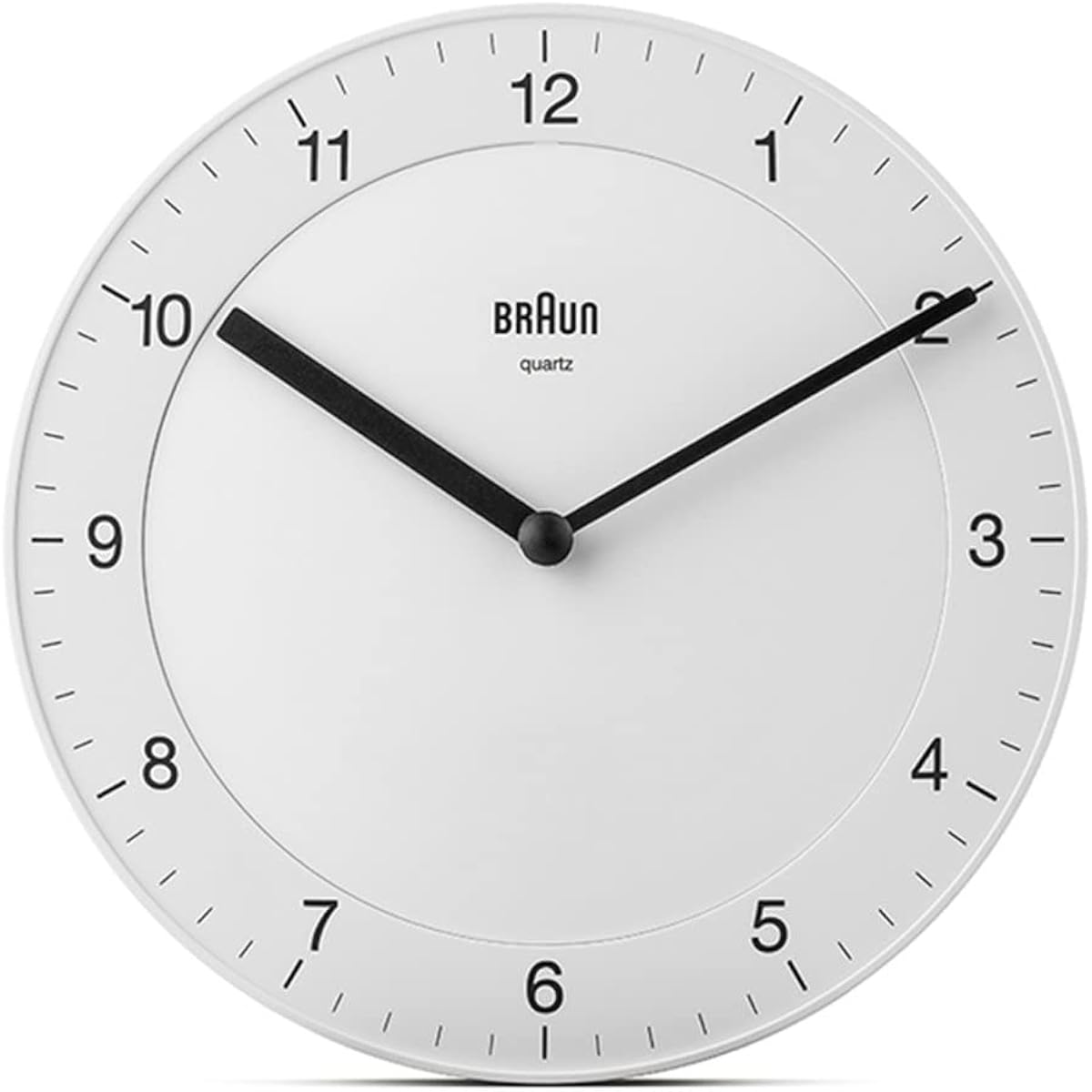 BRAUN Wall Clock White W200mm x H200mm x D32mm Silent Design BC06W