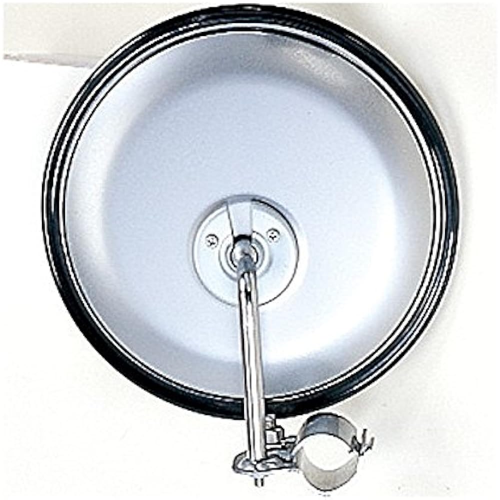 Shinei Bussan Truck Auxiliary Mirror D Type Flat Plane Diameter Approx. 21cm Plated Made in Japan FH-25C
