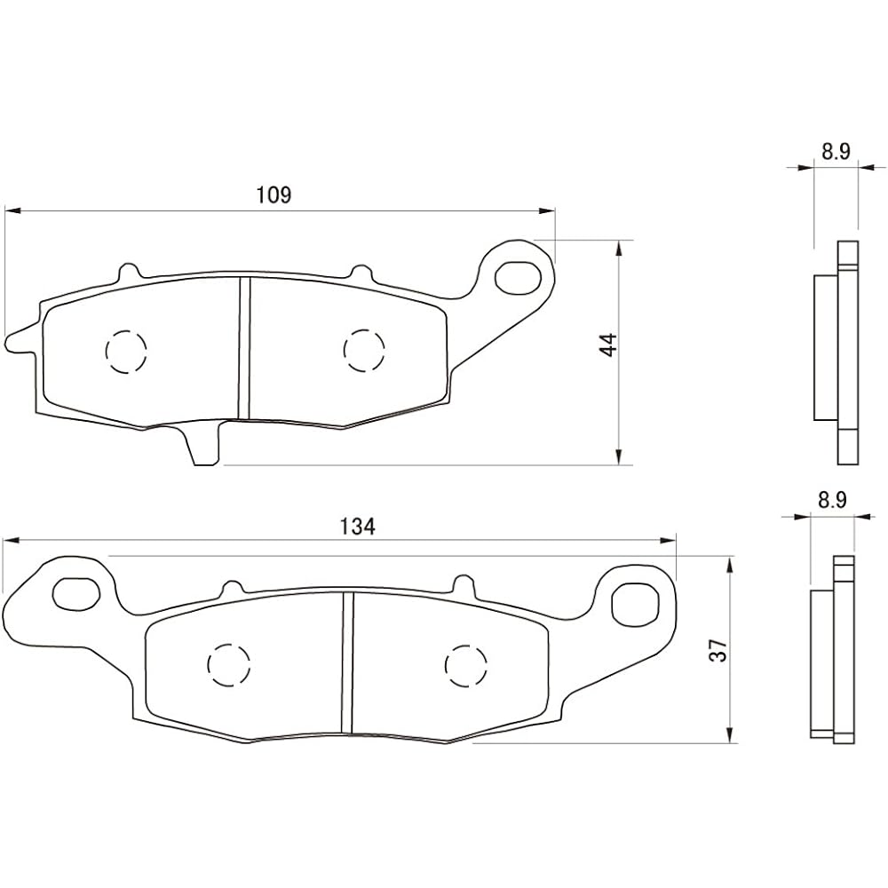 Daytona Motorcycle Brake Pad Red Pad (Semi Metal Pad) W800 CAFE/STREET (19-22) Estrella (07-17) GSR750 (11-15) DL650 V Strom XT ABS (15-21) Zephyr 1100RS (96-)