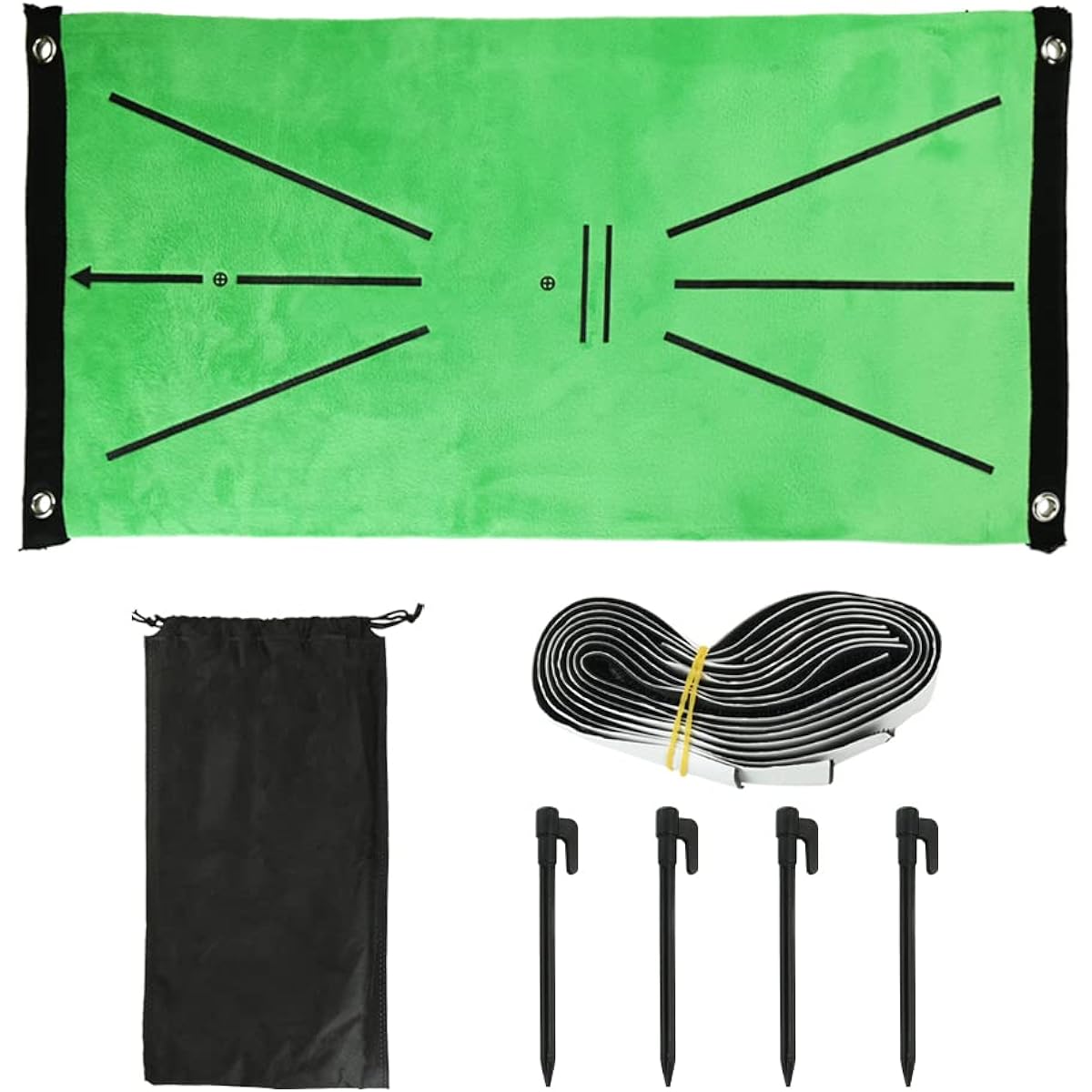 Global Desk Golf Mat Practice Goods for Practice Swing, Driver, Shot, Approach, Iron, Swing, Putting, Home, Indoor, Outdoor, Anti-slip