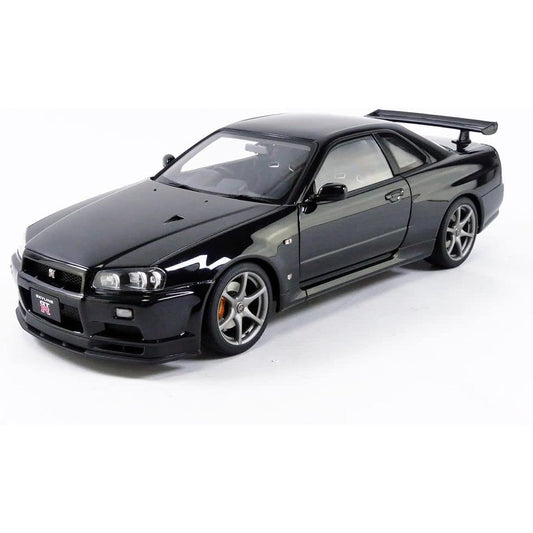 AUTOart 1/18 Nissan Skyline GT-R (R34) V Spec II Black Pearl Finished Product 77407