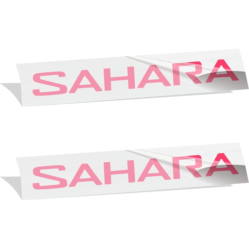 Sahara Fender Emblem Overlay Decal Sticker -2018 Wrangler JL- (Color: Hot Pink)