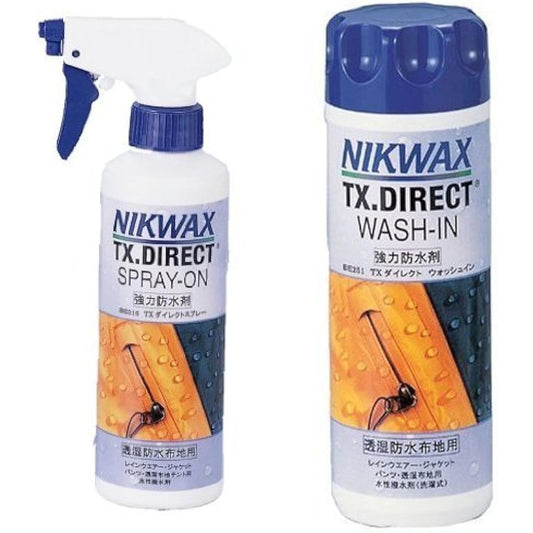 [Recommended set] NIKWAX TX Direct Spray [Water repellent] 1 piece + TX.Direct WASH-IN [Water repellent] 1 piece