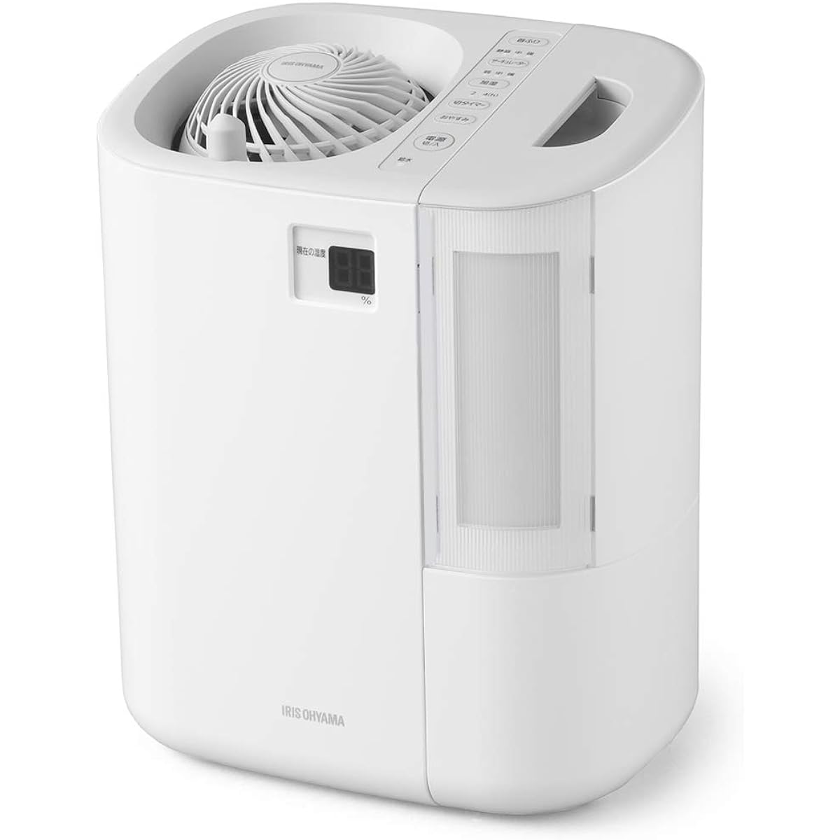 Iris Ohyama Circulator Humidifier Hybrid Type Up/Down/Left/Right Swing Maximum Humidification Volume 550ml/h Humidity Digital Display Gray/White HCK-5519
