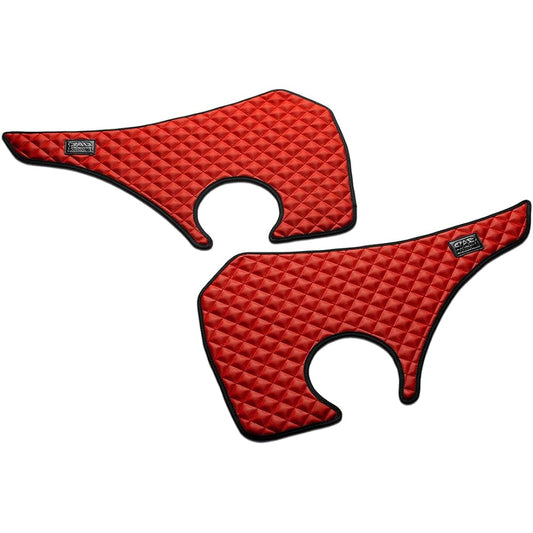 DAD Garson H200 Series Hiace/Regius Ace D.A.D Door Kick Guard for 1st Row Left and Right Set [Quilting Red] GARSON KH007-01-02