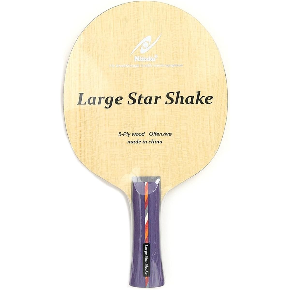 Nittaku Table Tennis Racket Large Star Shake Hand Large Ball Flare NE-6895