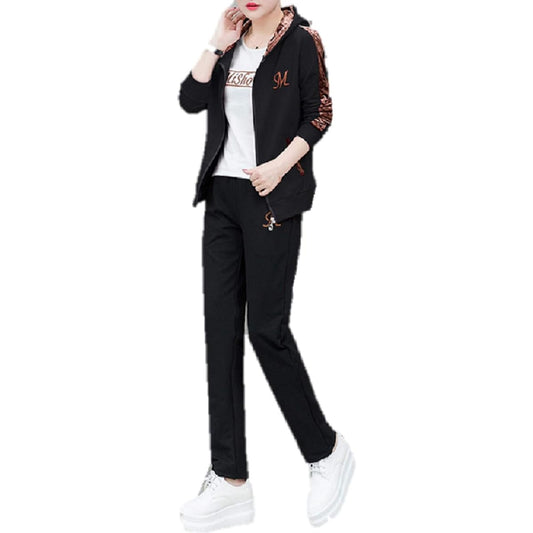 [Asminari] Jersey Top and Bottom T-Shirt 3 Piece Set Sweatshirt Hoodie Stylish Fashionable Casual M L XL