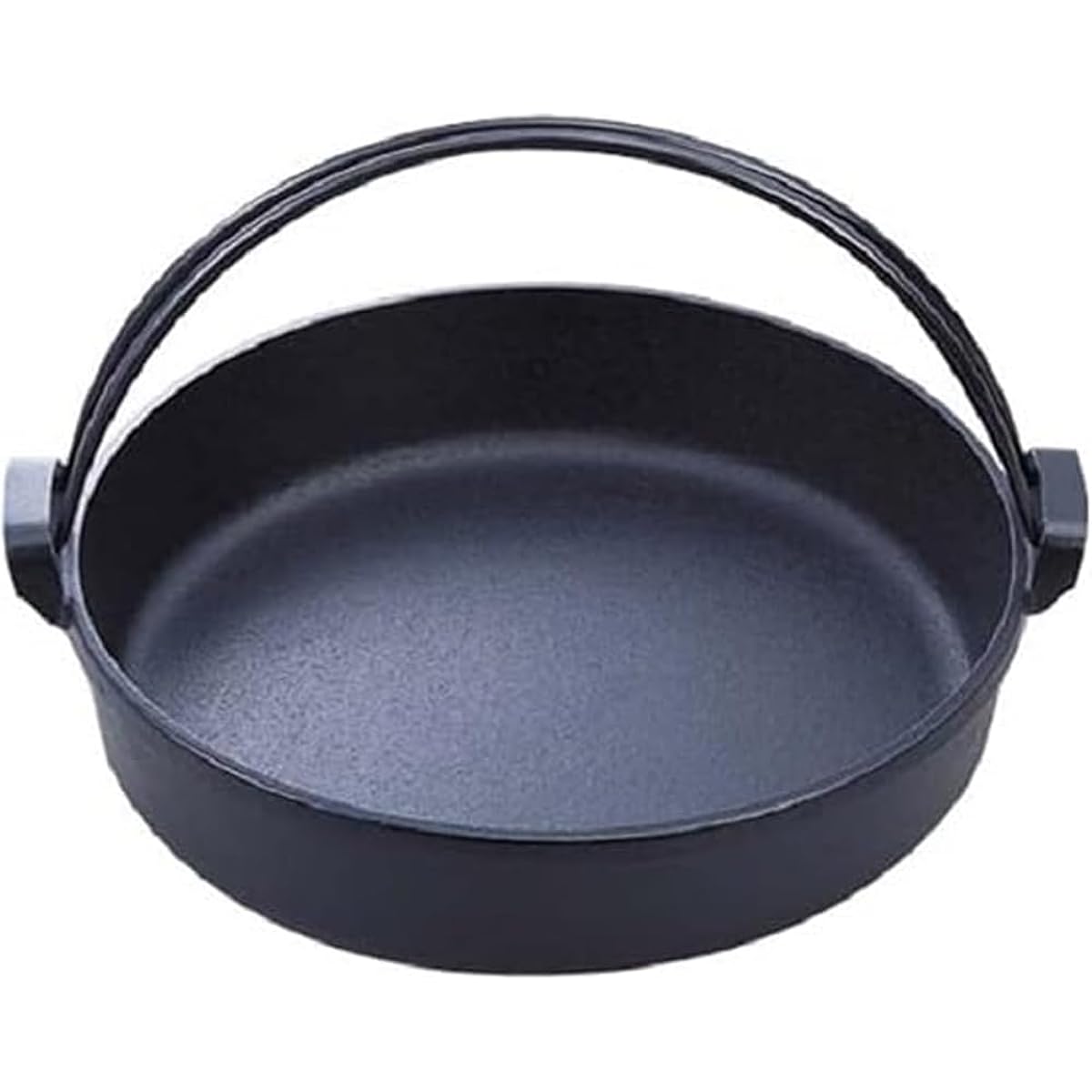 Iwachu Sukiyaki Pot with Nambu Crane 28 Black Inner Diameter 28cm IH Compatible Nambu Ironware 20040