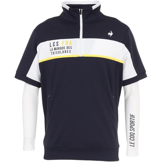 [Le Coq Sportif Golf] Cut and Sewn Inner Layering Midler Stretch Sweat Absorbent UPF50 Golf QGMWJL50W Men's