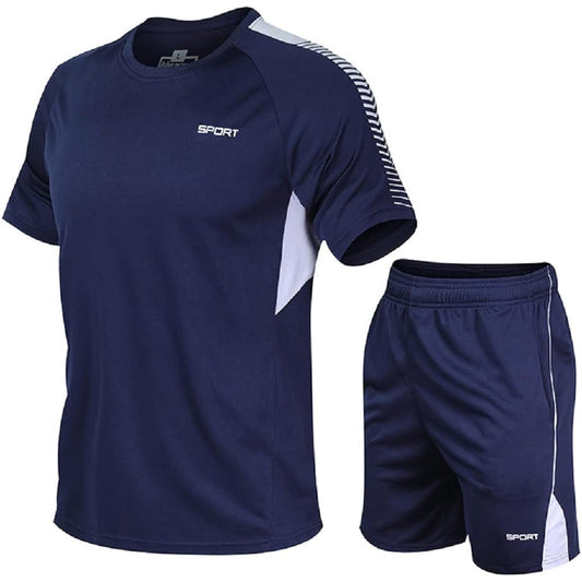 [Yuyuju] Training Wear, Men's Top and Bottom Set Black, White, Loungewear, Short Sleeves, Shorts, Children, Students, Sportswear, T-Shirt, Sweat Absorbent, Quick Drying, Large Size