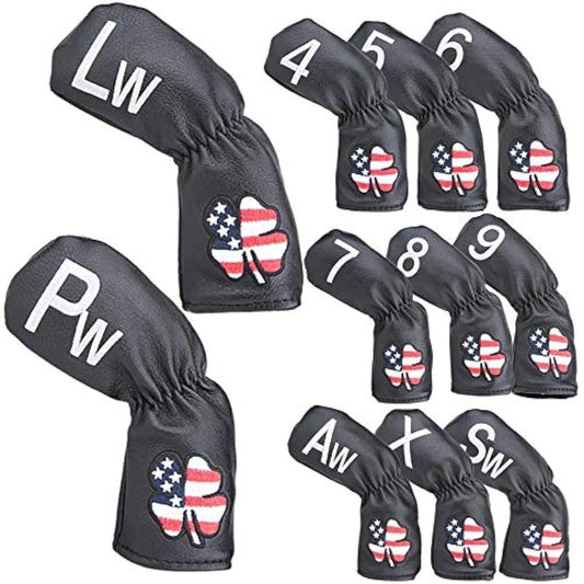 Head cover iron cover American pattern 4th to 9th AW PW SW LW X numbered 11-piece set waterproof