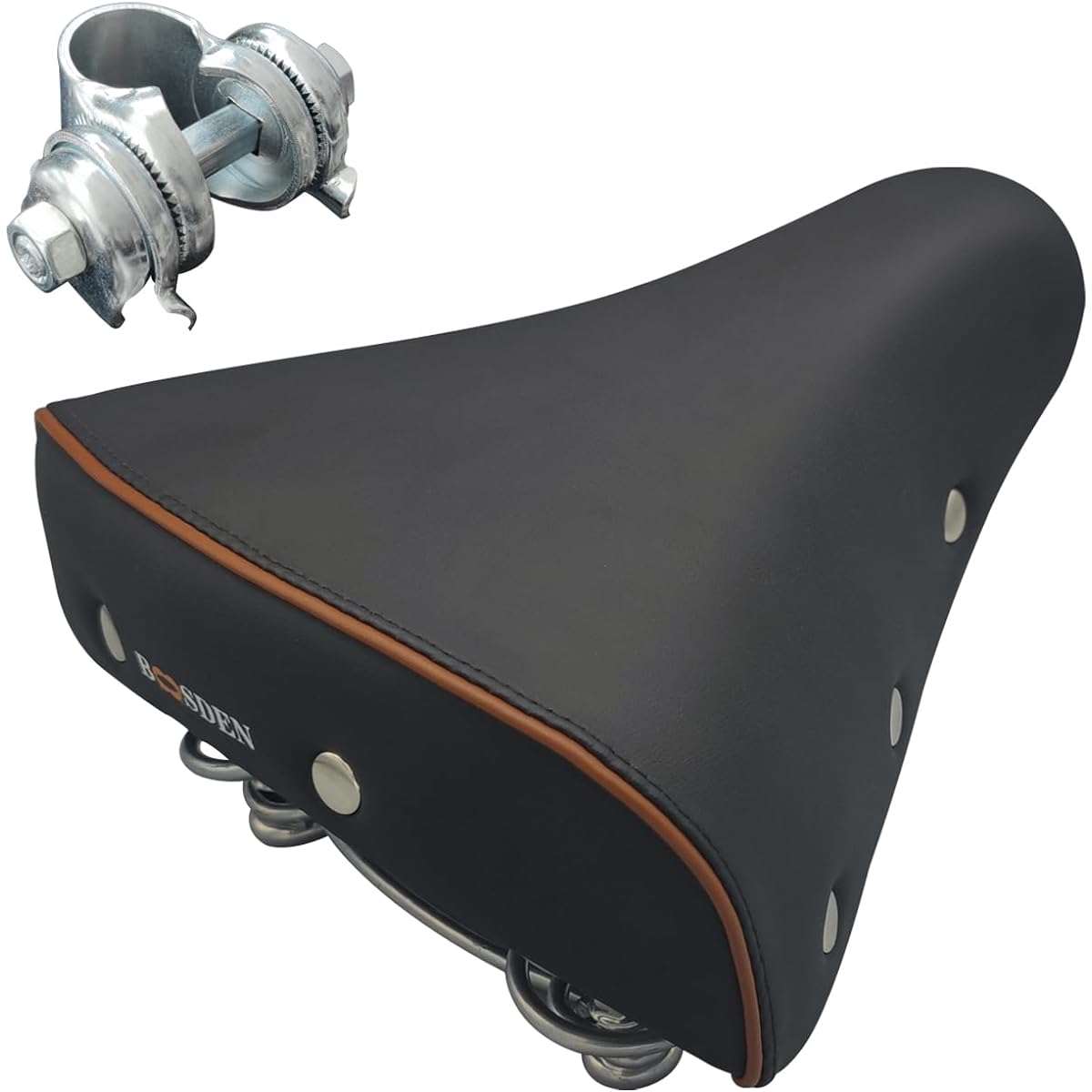 BOOSDEN Bicycle Saddle, Doesn't Hurt Your Butt, Super Thick, Soft, Replacement, Highly Versatile, Unisex, Waterproof, For Mamachari/Electric Assist Bicycle/Road Bike/Cross Bike/Mountain Bike/Normal Bicycle