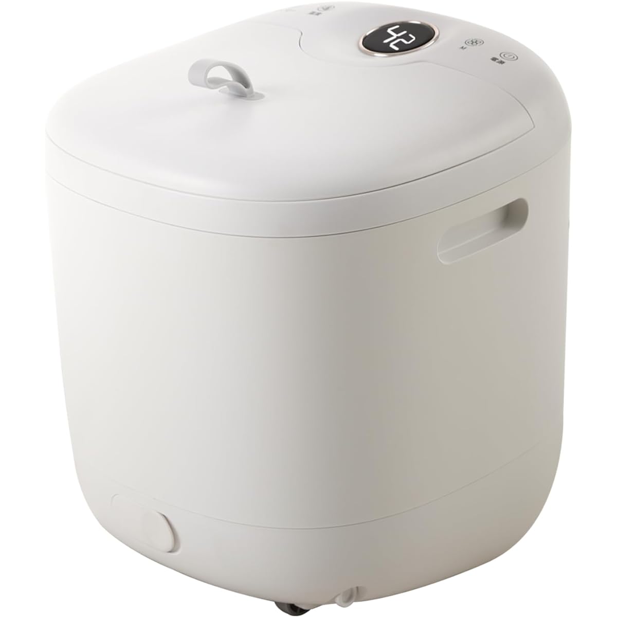GOQRAQ Foot Bath, Innovative Sloping Type, Temperature Adjustment, Heat Retention, Display, Drain Outlet, 360 Degree Rotatable Casters, Water Saving B-HA03005