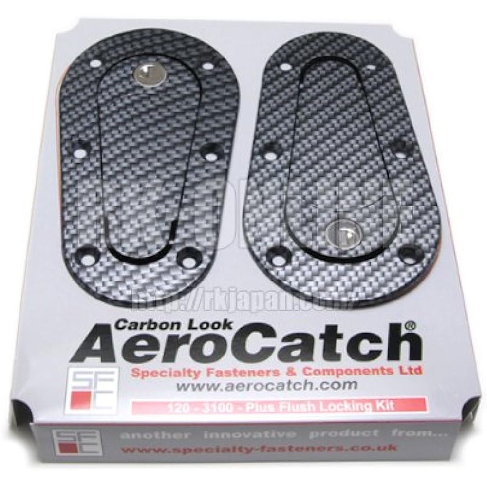 SFC AEROCATCH Aero Catch Plus Type with Key Black Red Shaft Carbon Look 120-3100