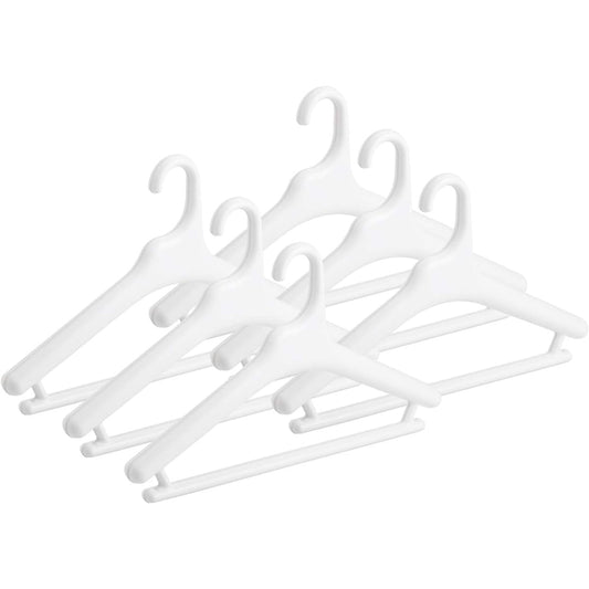 Like-it Width: Approx. 42cm Jacket Shirt Keeps Its Shape Men's Hanger 6P White Made in Japan MID-M6P