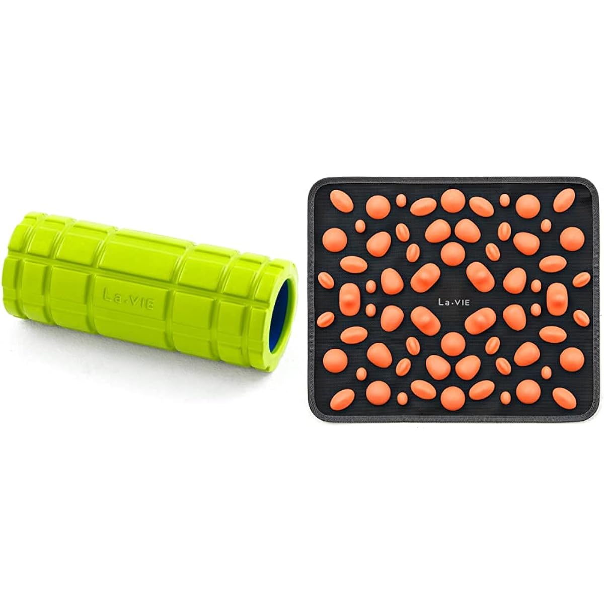 La-VIE Stretch Roller, Relaxation Roller, Soft Massage Roller 3B-3904 & Mini Foot Pot Mat, Sole of Foot, Arch 3B-4769 [Set Purchase]