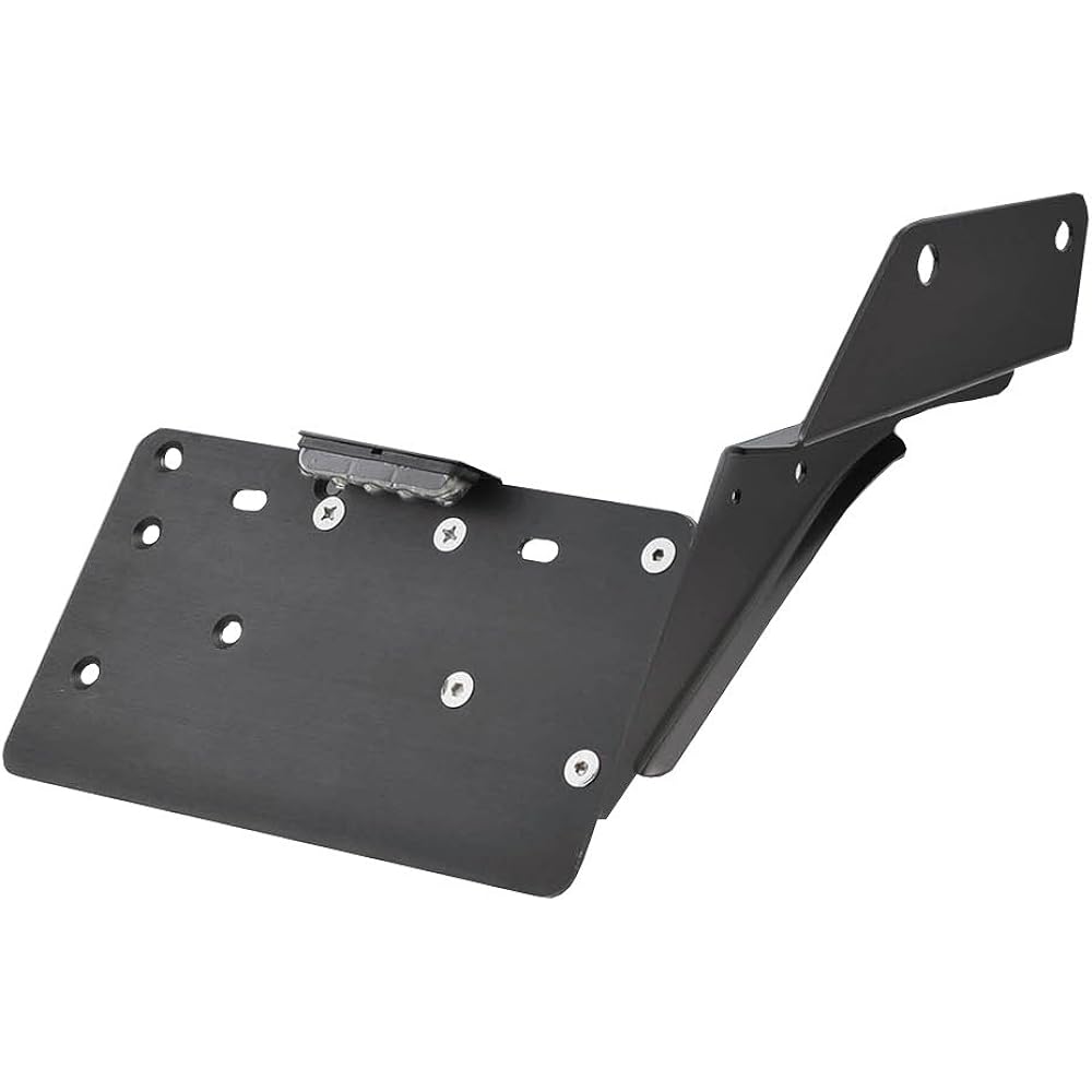 Kijima Motorcycle Bike Parts License Plate Side Mount Kit Hanger Type FXSB Black HD-01445