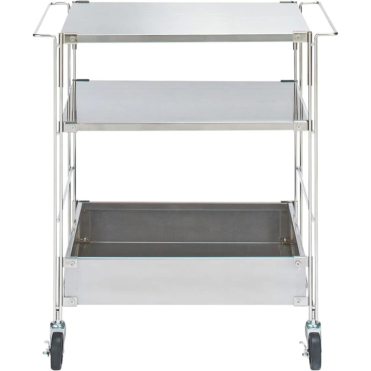 MUJI Stainless Steel Unit Shelf Wagon Set Width 64.5 x Depth 41 x Height 70.5cm 37167018