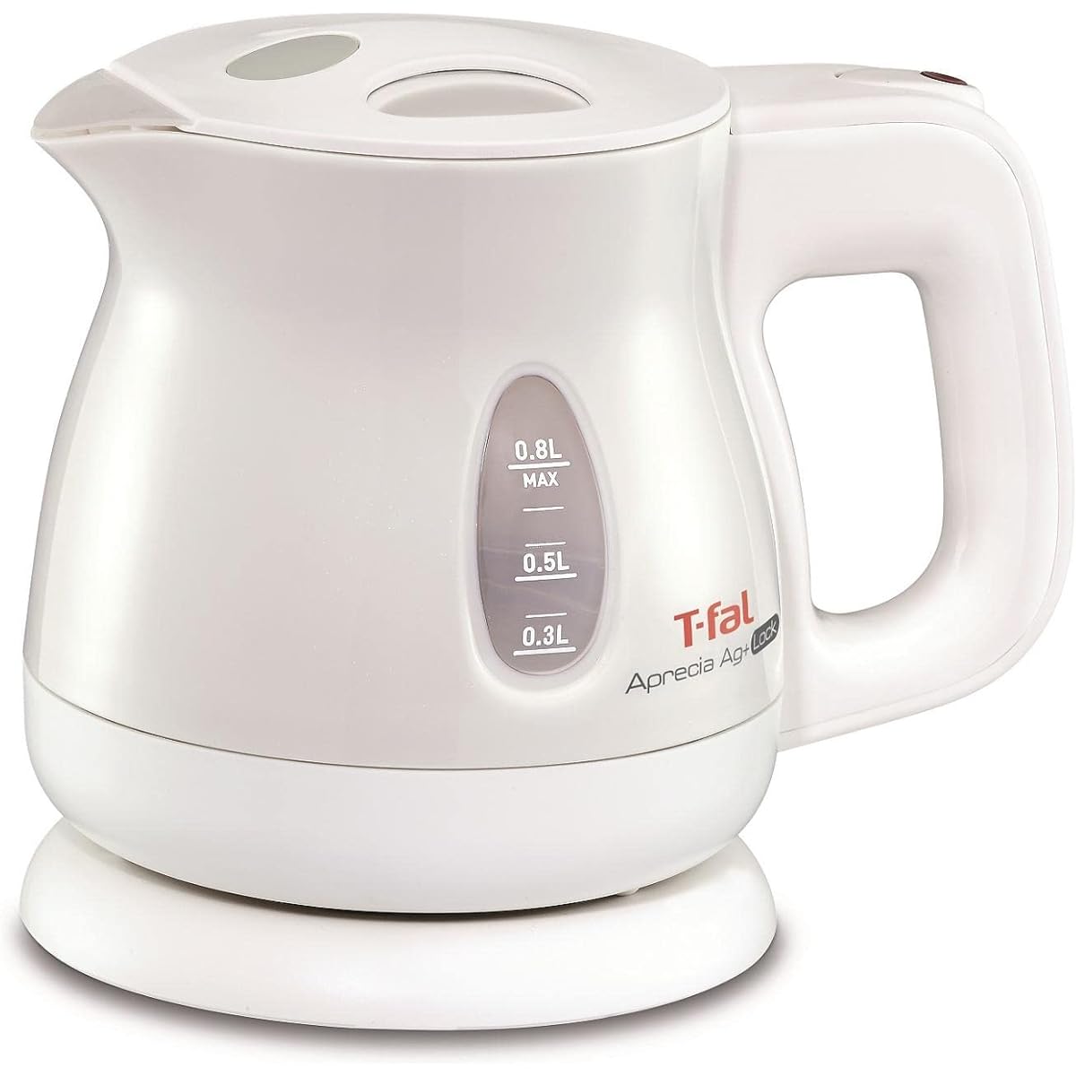 Tefal Electric Kettle 0.8L Apresia AG Plus Rock Antibacterial (Ag+) & Compact Pearl White KO4301JP
