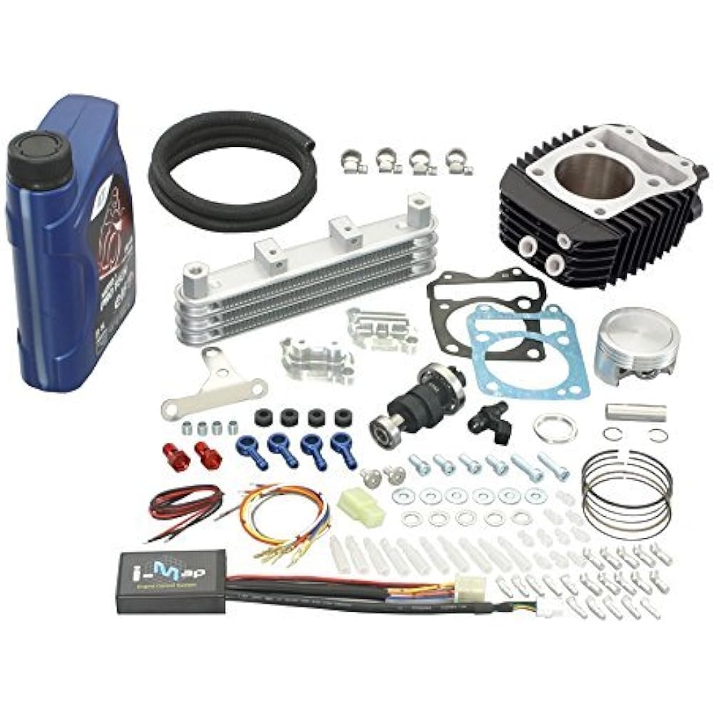 KITACO Power Pack LIGHT 181cc Silver Tappet/Black Cylinder with High Camshaft Type 2 GROM 230-1432963