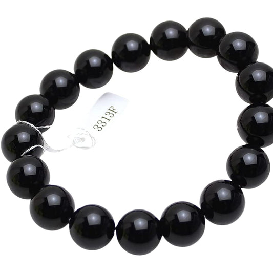 Amulet to ward off evil spirits, Japanese Kokoro Prayer Hall, Morion, black crystal bracelet, 12 mm, new life, good luck goods, amulet, amulet, feng shui, prayer beads, prayer beads, for men, for women, for men, women, men's women's bracelet ◆Gem identif