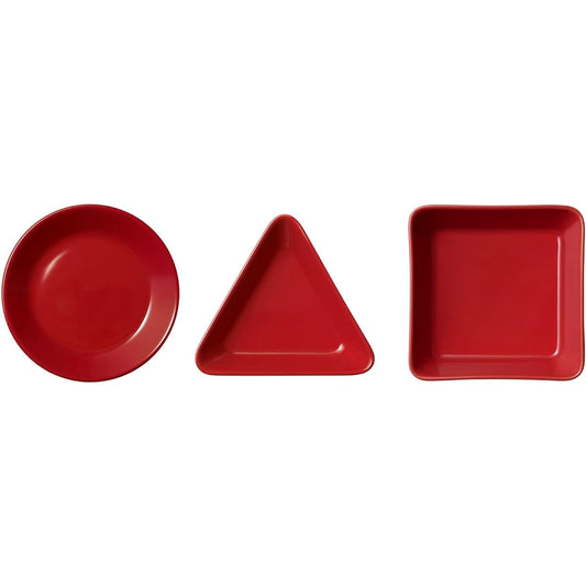 [Regular Imported Product] Iittala Teema Mini Serving Set (Set of 3 Small Plates) Red 1006155