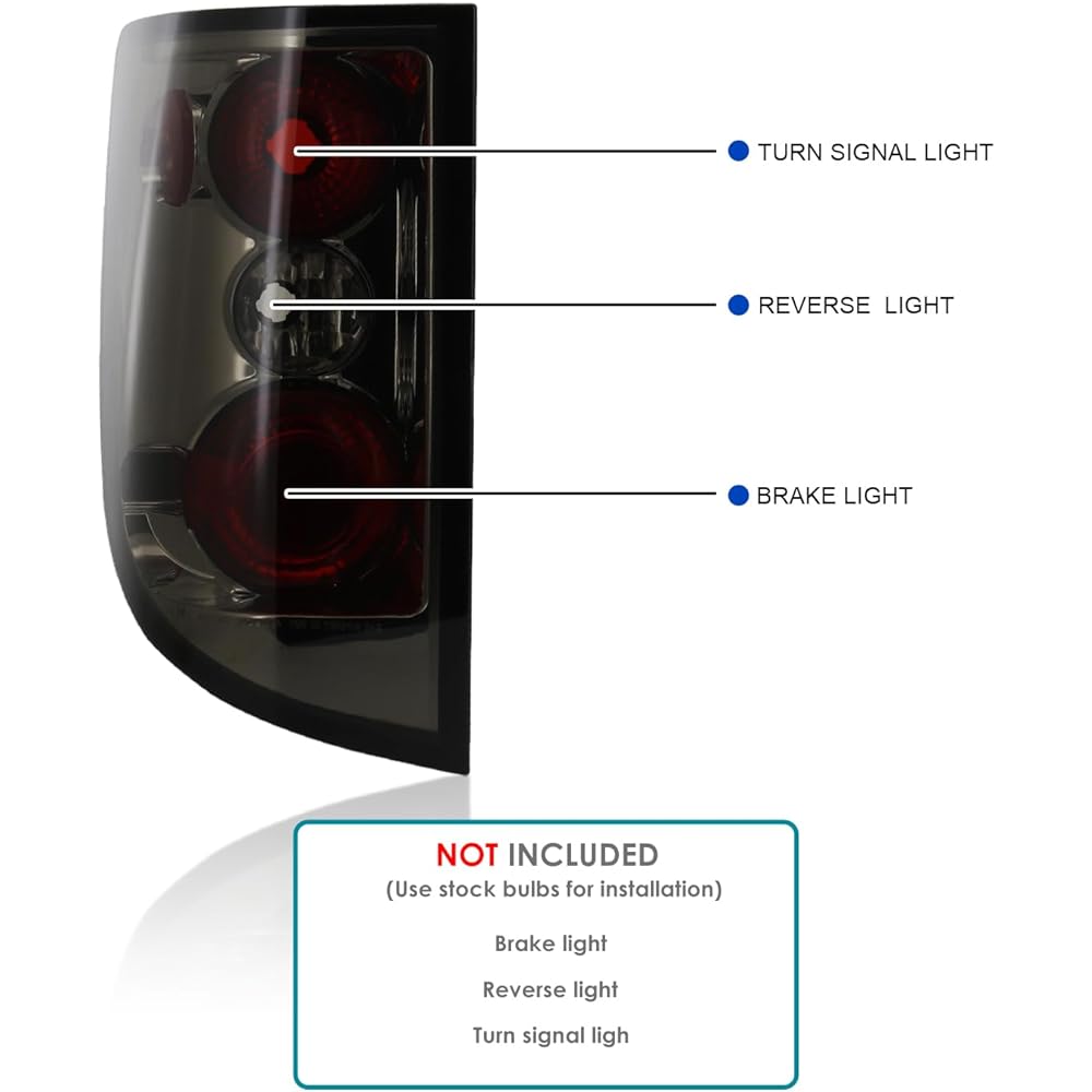 SPEC-D tuning tuning tail light brake lens Smok lens HONDA RIDGELINE 2002-2010 L+R Pair Tail Light Assembly