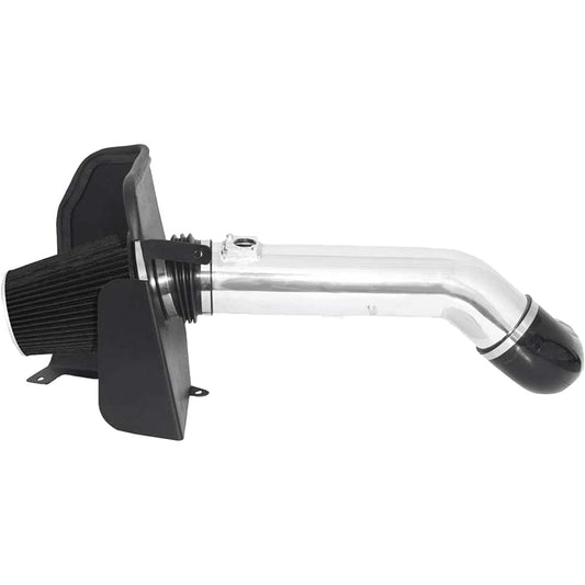 4 inch cold air intake & heat shield 09-14 Sylvarad 1500 GMC Sierra 1500 Yukon Cadillac Escalade ESV EXT Silver & Black