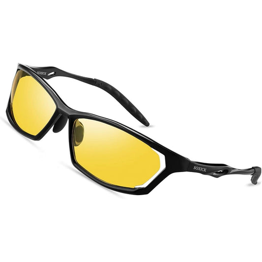 [SOXICK] Night Sunglasses, Night Driving, Polarized Sunglasses, Men's, Yellow, UV400, Night Driving, Night Sunglasses, Night Fishing