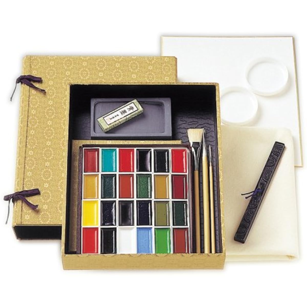 KISSHO Japanese painting paints Kansai Sumi-saiga set No. 3 Kansai 24 colors over-made