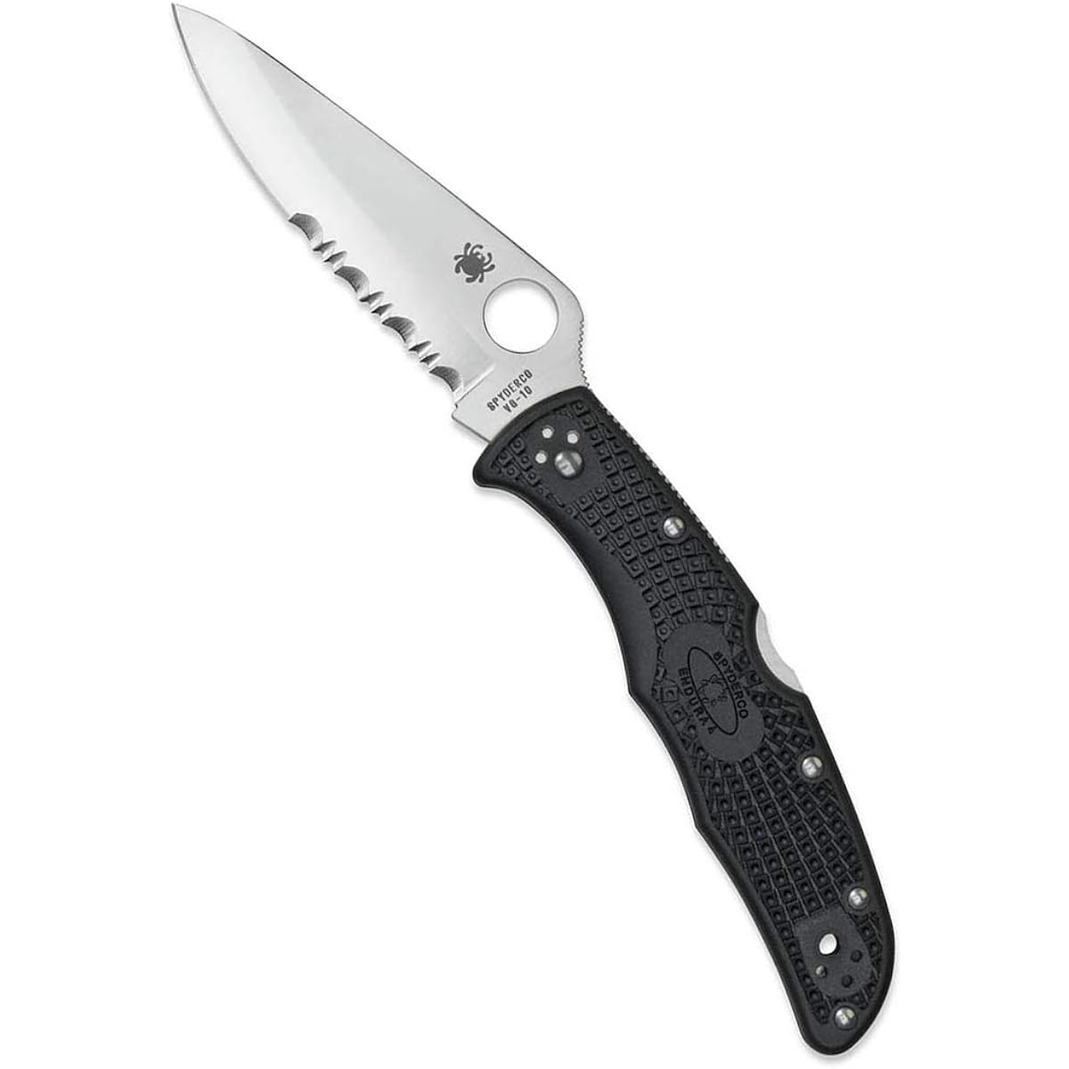 Spyderco Endura 4 Zytel Black Half Wave Blade C10PSBK