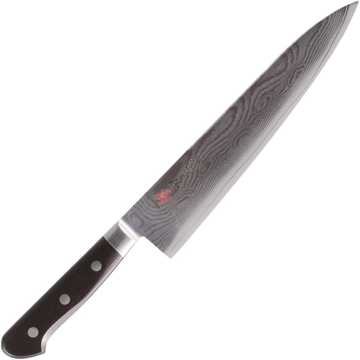 Kitamasa Seki Kanetsune Gyuto 210mm Black plywood handle Damascus steel knife 33 layers KC-102 Total length: 335mm Blade length: 210mm Blade width: 45mm Product weight approximately 170g