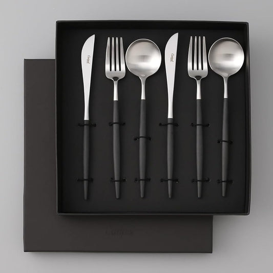 Cutipol (Genuine) ()GOA Black Silver Dinner Set 6pcs