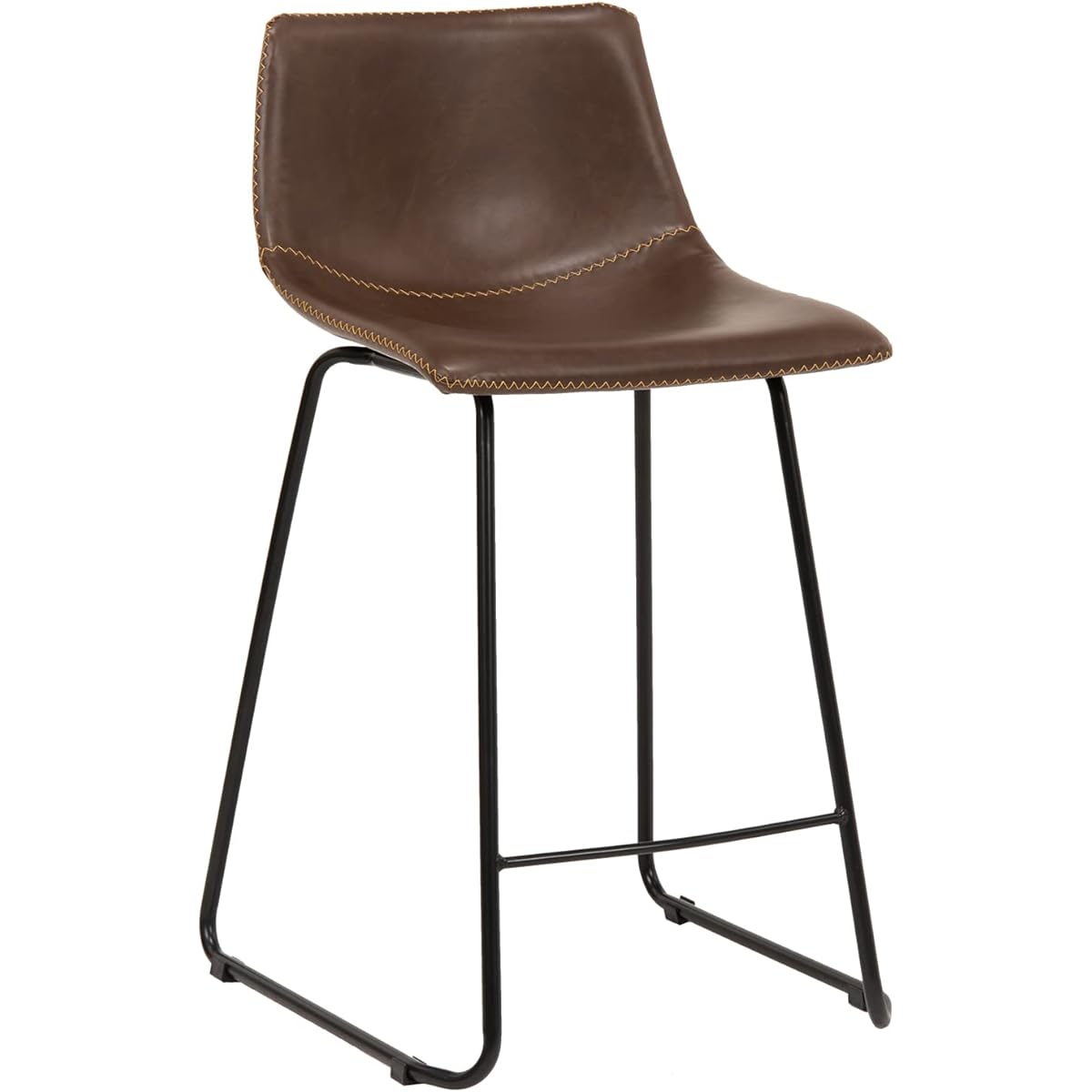 Hagihara Counter Chair Bar Chair Chair Leather Style Non-swivel High Chair Modern Width 48 Depth 48.5 Height 84 Seat Height 60 Dark Brown LC-4534DBR