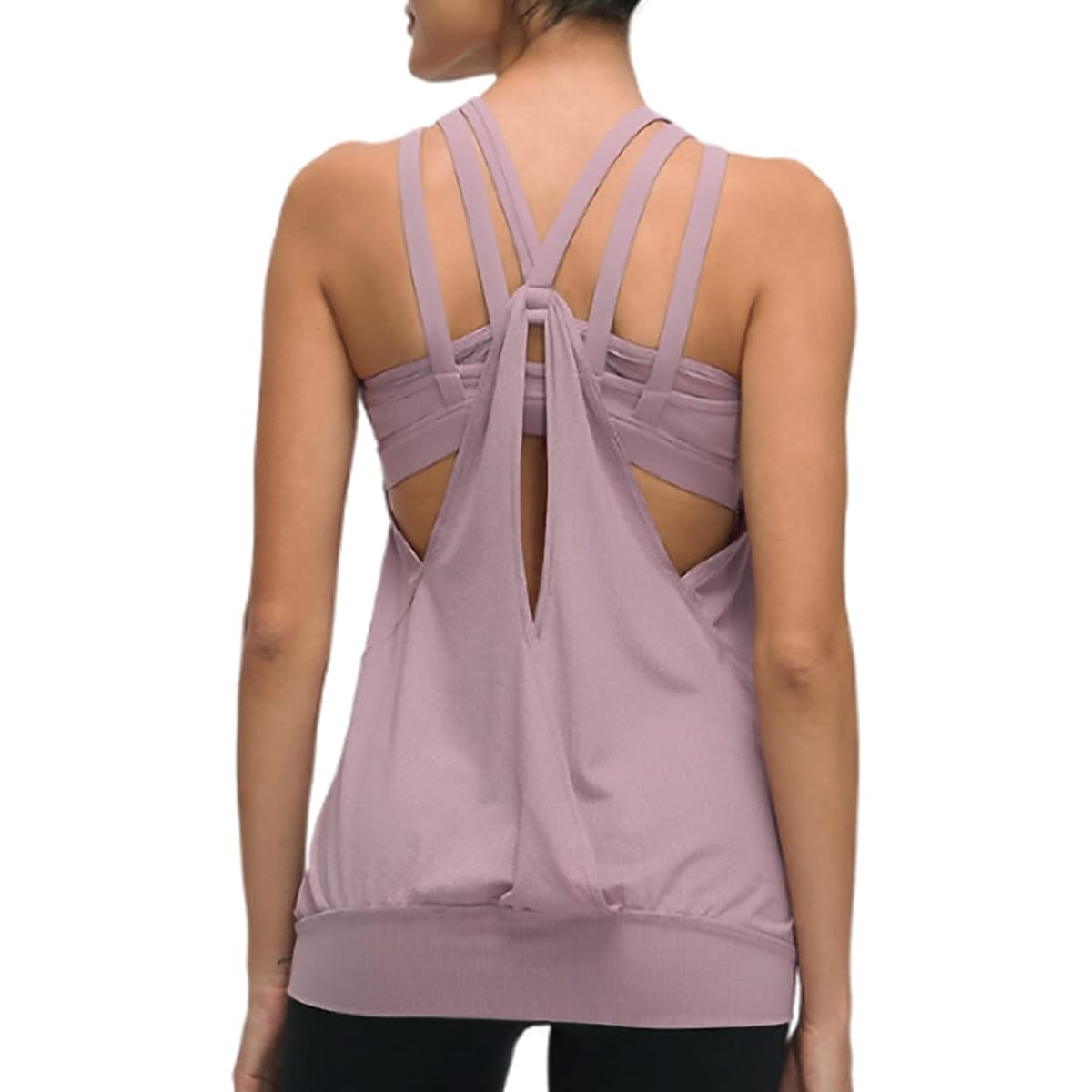 [and-L] Women's Yoga Wear with Cup Bra Top Tank Top Body Covering Bra Top Integrated Quick Drying