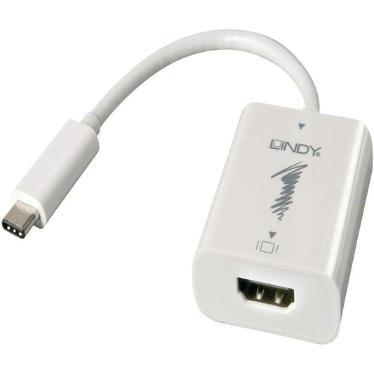 LINDY USB 3.1 TypeC to HDMI conversion adapter cable, Thunderbolt 3 compatible, 0.15m (Model number: 43192)