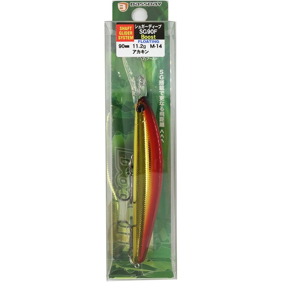 Bassday Minnow Sugar Deep SG90F Boost 90mm 11.2g Akakin M-14 Lure