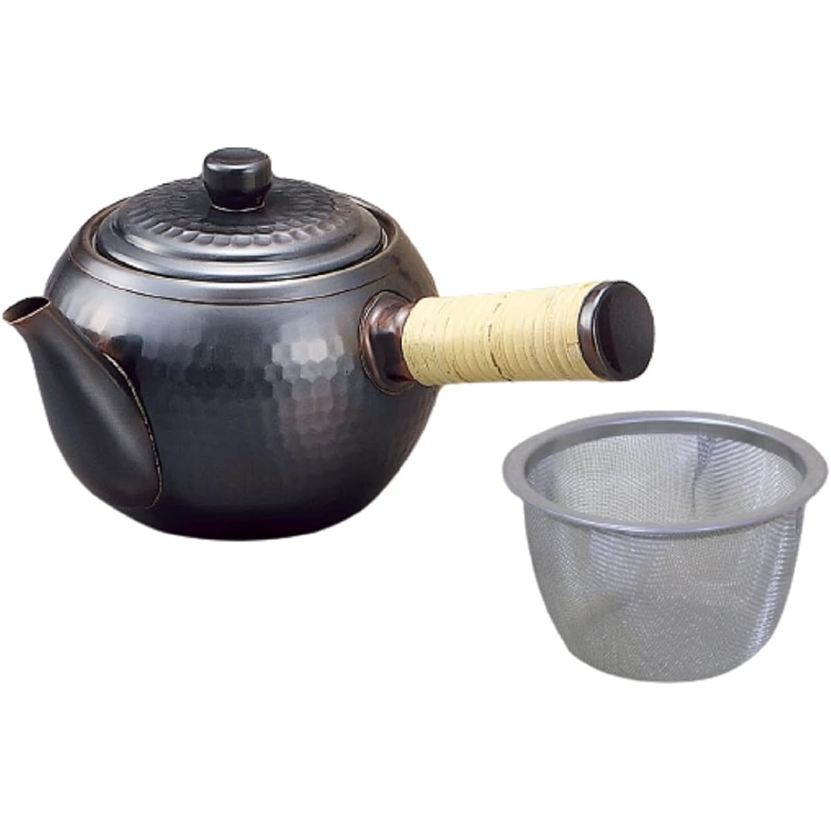 Yamashita Kogei Copper tea set Yokote teapot with strainer Bronze specification Wooden box 121100028