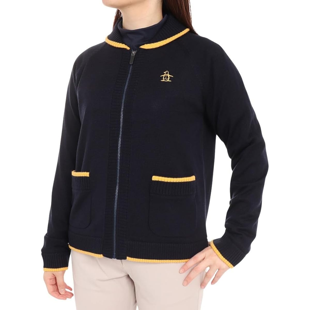 [Munsingwear] Sweater Windproof Full Zip Knit Blouson Warm Golf MGWWJL02 Women's