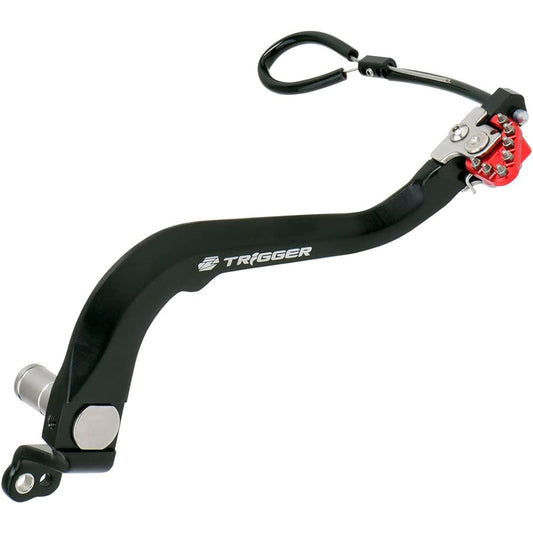 ZETA RACING Trigger Brake Pedal Red CRF250L/RALLY(MD47) '21-23 Foldable Tip Position Adjustment Forged Brake Saver Included Dirtfreak ZE90-7032