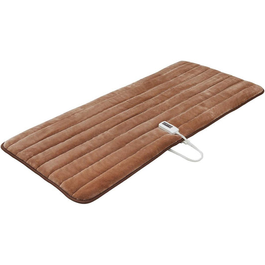 Zenken Electric Heating Mat for One Person ZMT-75CT Width 80 x Depth 180cm Single with Timer Brown Cuts 99% of Electromagnetic Waves