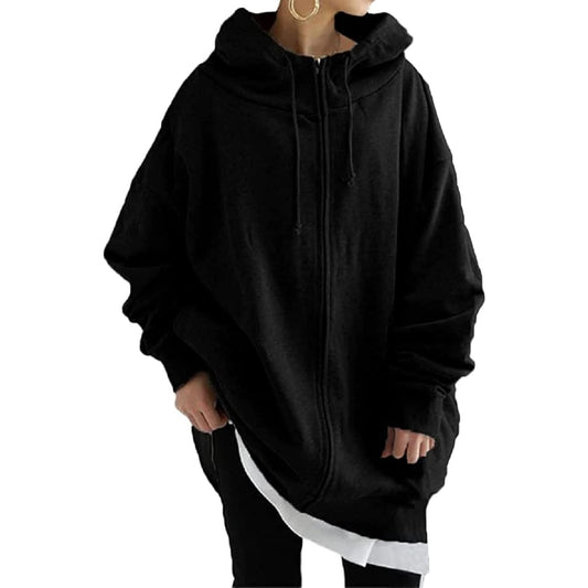 [1/2plus] [Nibunnoichi Plus] Hoodie, Zip Up, Thin, Brushed Lining, Plain Cardigan, Women's
