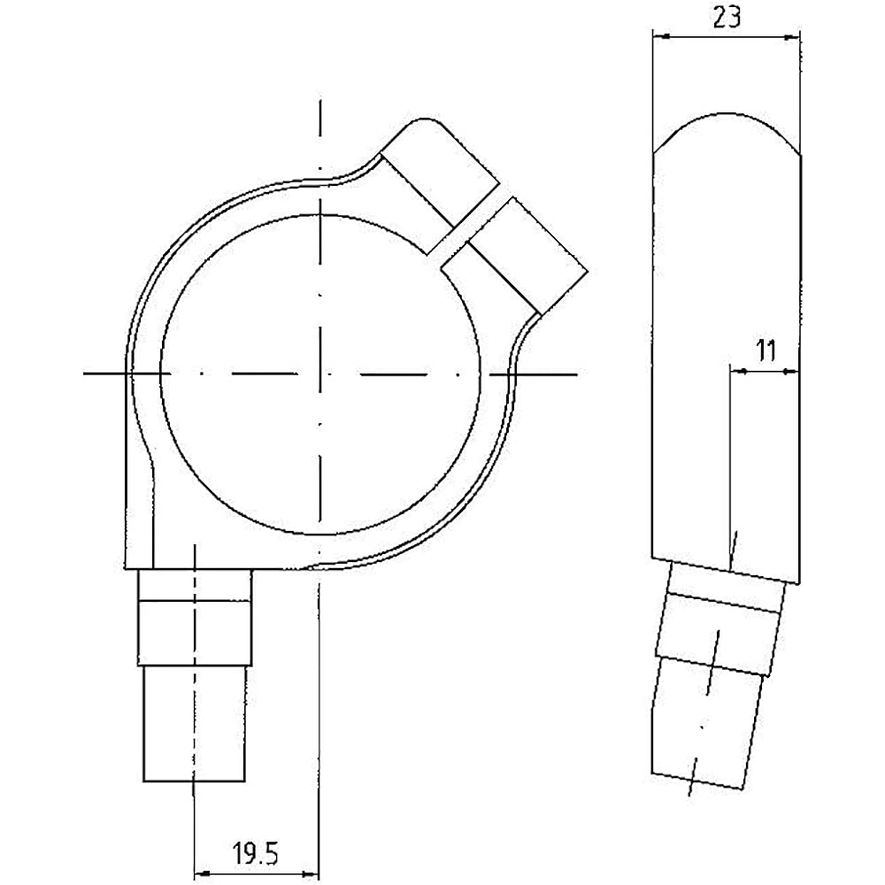 Robby Moto Engineering Aluminum Separate Handle Standard Model Clamp Diameter 41mm Handle Hanging Angle 5 Degrees Silver